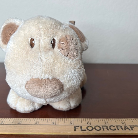 Soft Classics 8" Plush Tan Puppy Dog Rattle Plaid Bow Patches Toys R Us - Picture 5 of 9